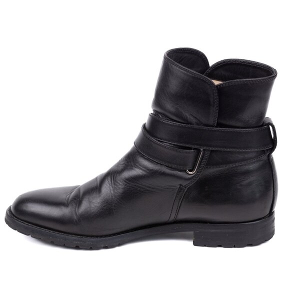 Manolo Blahnik Sulgamba Black Leather Strap Ankle Boot - size 6 - Picture 6 of 13